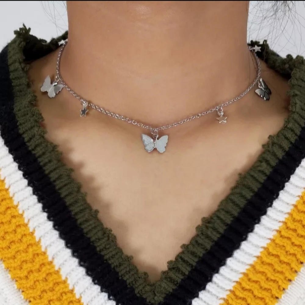 Butterfly Choker Necklace NWT